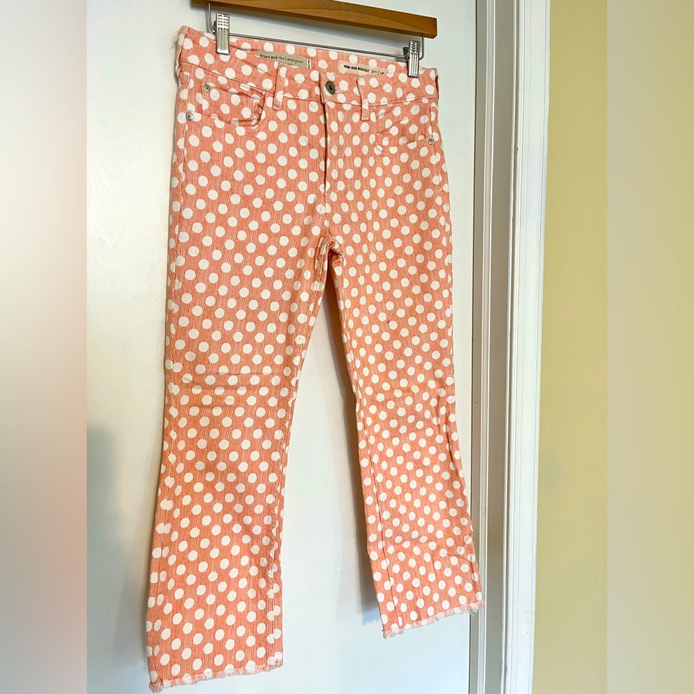 Anthropologie Pilcro apricot highrise crop bootcut size 28